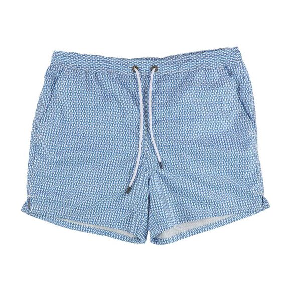 Ted Baker Mens Geometric Swim Bottom Trunks, Blue, NWT - Picture 1 of 2